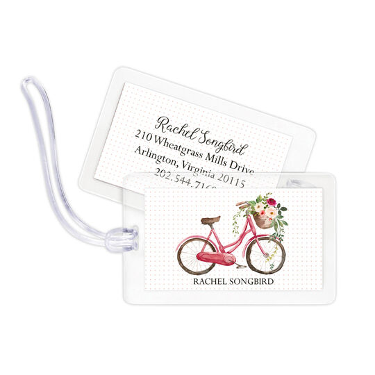Red Bicycle Luggage Tags